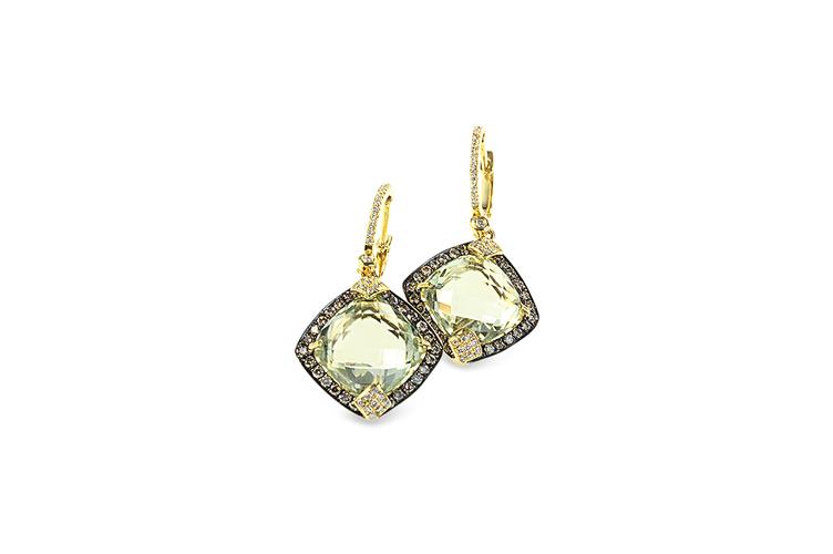 Green Amethyst Earrings 3257 Earrings Collection Sensa