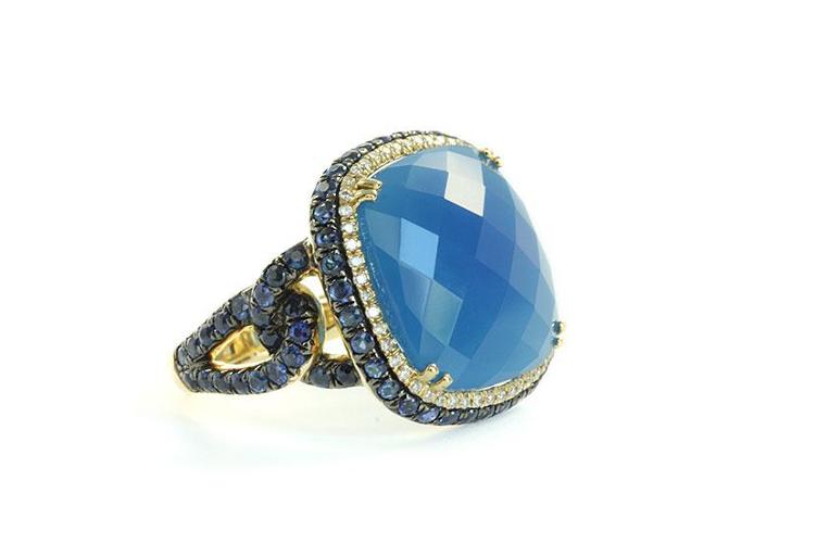BLUE AGATE RING - 1