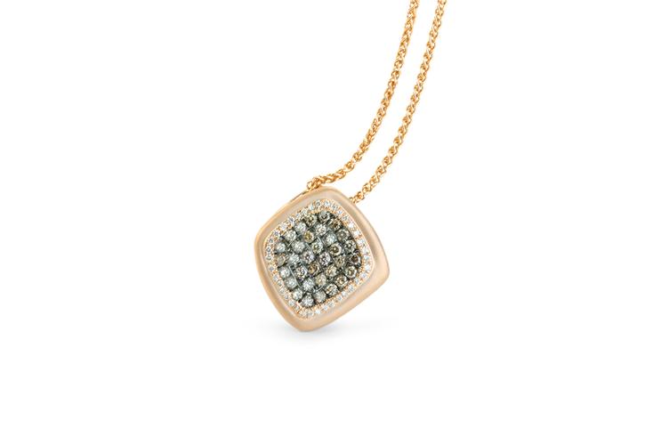 BROWN & WHITE DIAMOND PENDANT