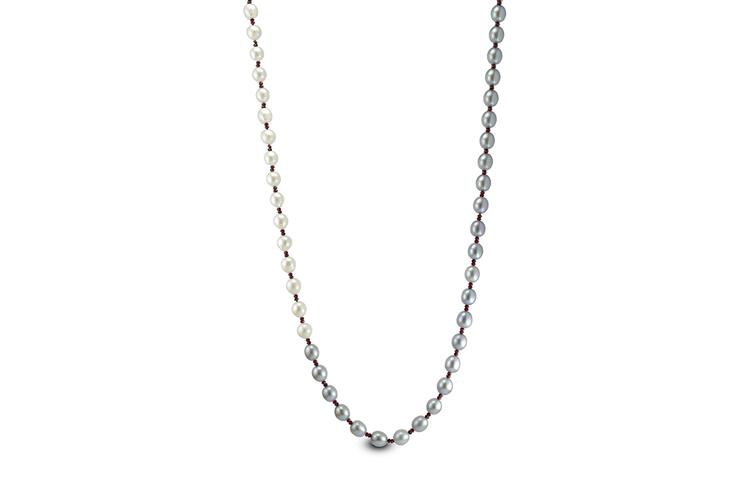 PEARL, & RED JADE NECKLACE