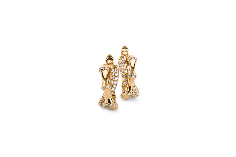 DIAMOND BAMBOO EARRINGS