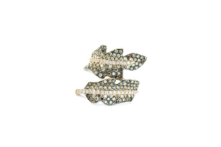 DIAMOND FEATHER RING