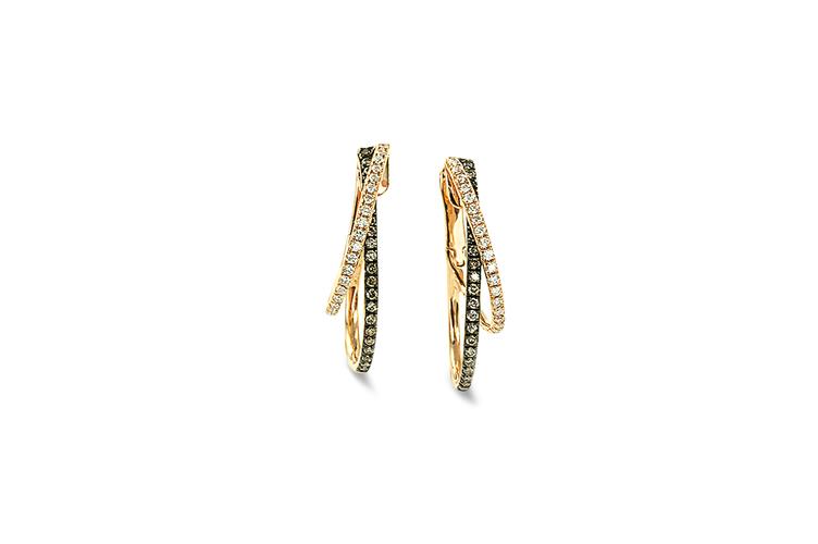 DIAMOND HOOPED EARRINGS