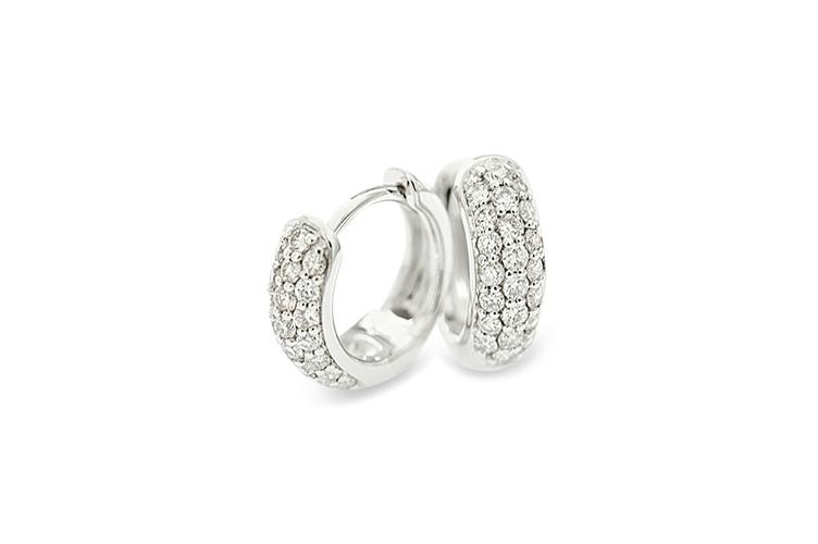 DIAMOND HOOPED EARRINGS