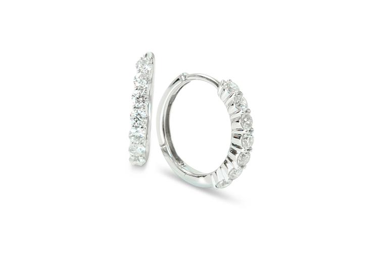 DIAMOND HOOPED EARRINGS