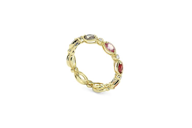 FANCY SAPPHIRE STACKABLE RING - 0