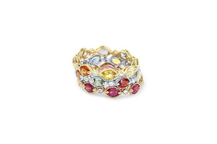 FANCY SAPPHIRE STACKABLE RING - 2