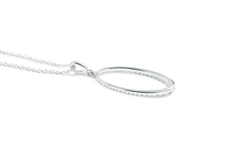 OVAL SHAPED DIAMOND PENDANT - 0
