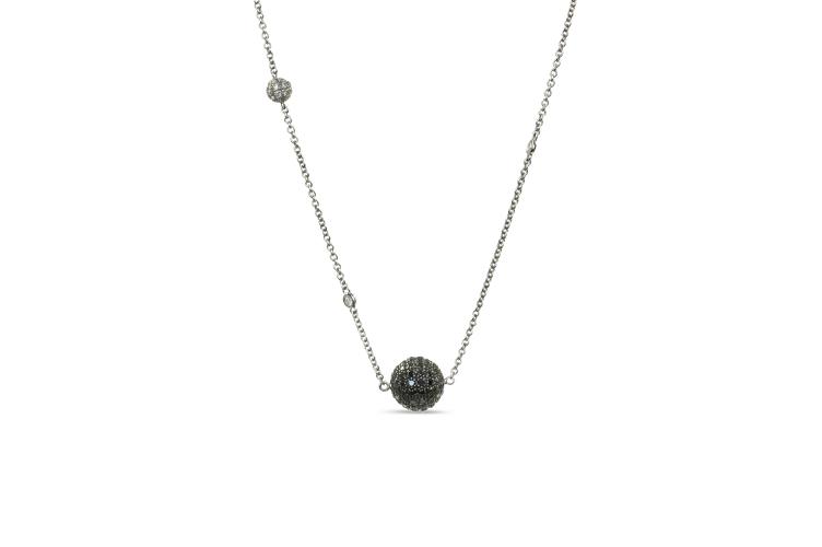 WHITE & BLACK DIAMOND NECKLACE