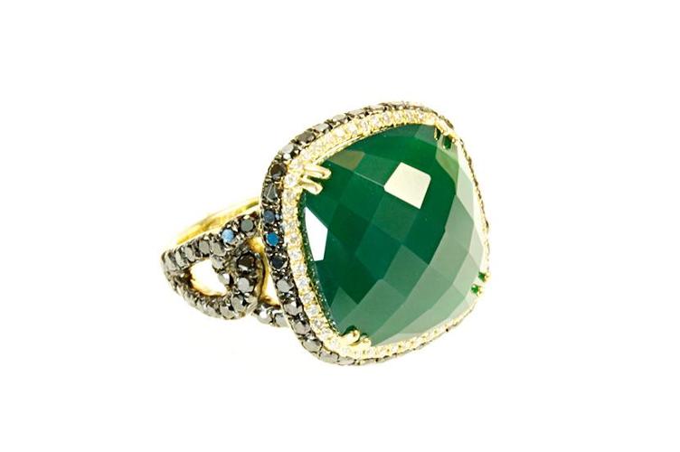 GREEN AGATE RING