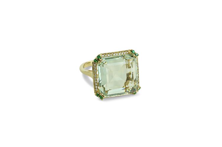 GREEN AMETHYST RING