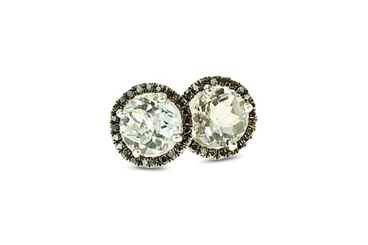 GREEN AMETHYST STUD EARRINGS