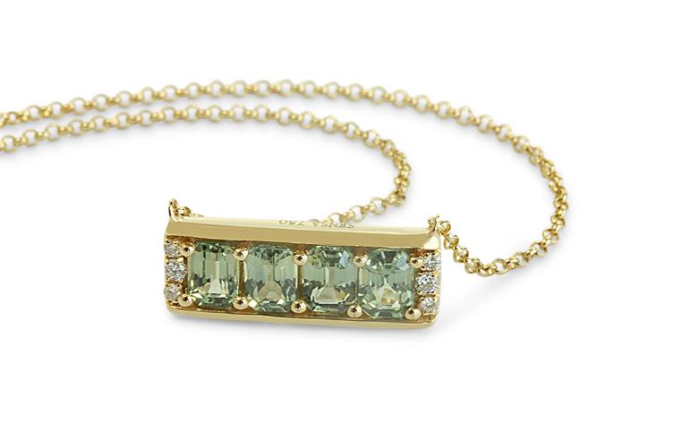 GREEN SAPPHIRE NECKLACE - 1