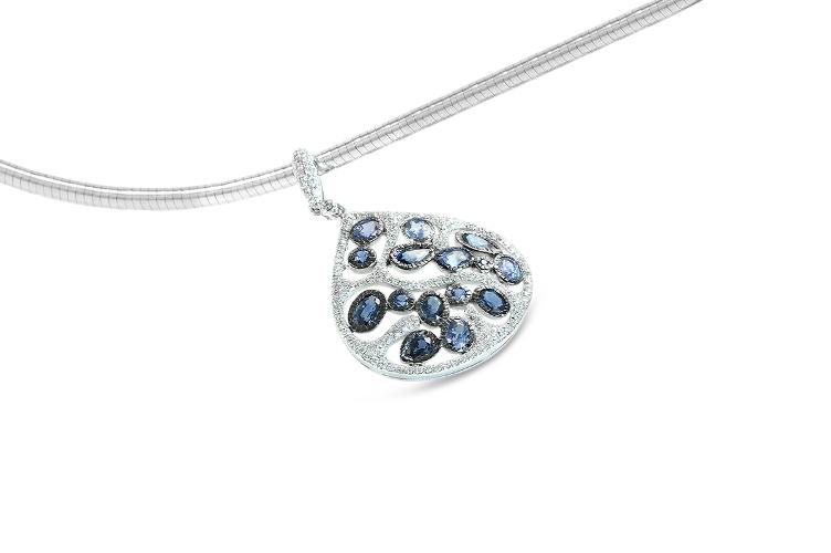 MUTLI - SAPPHIRE & DIAMOND PENDANT - 1