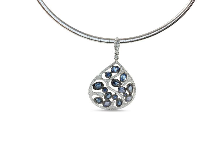 MUTLI - SAPPHIRE & DIAMOND PENDANT