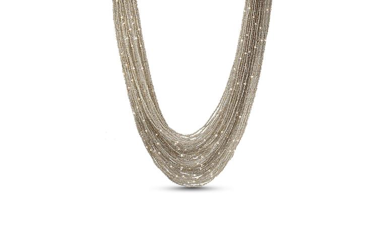 NATURAL ZIRCON & PEARL NECKLACE