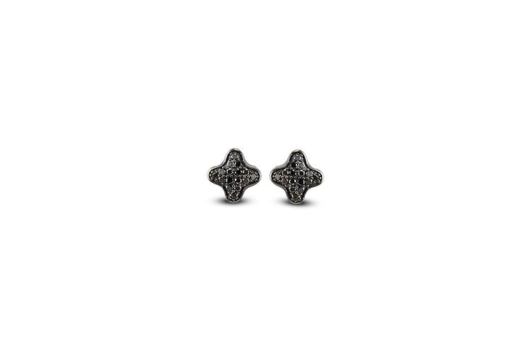 BLACK DIAMOND STUD EARRINGS