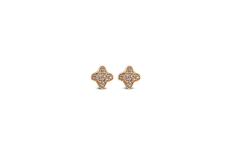 CHAMPAGNE DIAMOND STUD EARRINGS