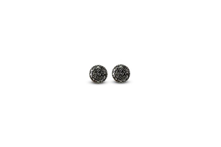 ROUND BLACK DIAMONDS STUD EARRINGS