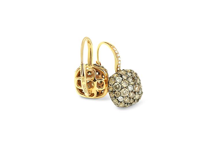 PAVÉ CHAMPAGNE DIAMOND EARRINGS - 0