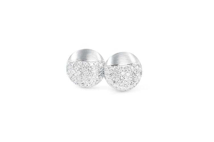 PAVE WHITE DIAMOND STUD EARRINGS