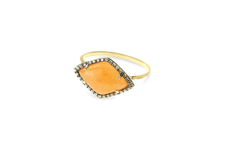 PEACH AVENTURINE RING