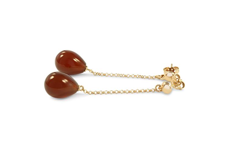 RED AGATE DROP EARRINGS