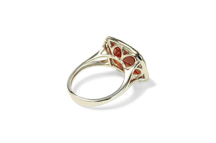 RED AGATE RING - 0