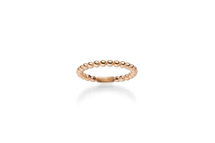 ROSE GOLD BEADED STACKABLE RING