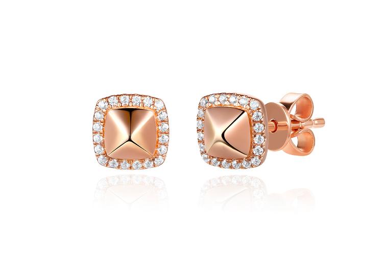 ROSE GOLD DIAMOND EARRINGS (3643) Earrings Collection SENSA