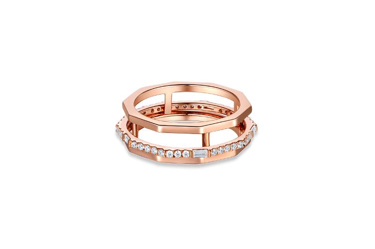 ROSE GOLD ROTATING DIAMOND RING