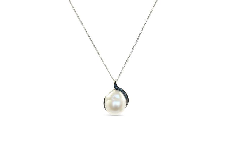 SOUTH SEA PEARL & SAPPHIRE PENDANT