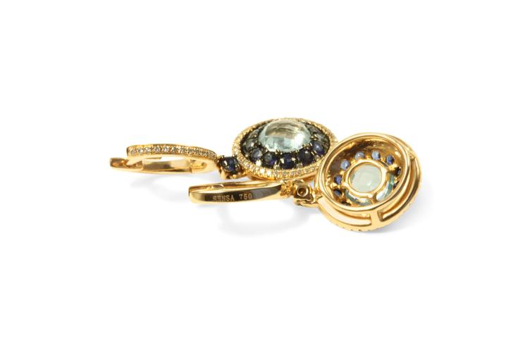 TOPAZ & SAPPHIRE EARRINGS - 0