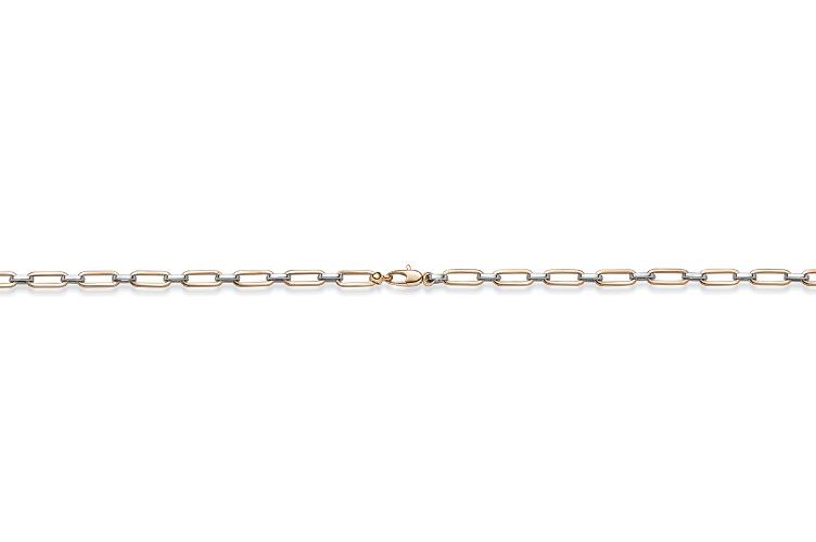 Two-Toned Paper Clip Link Bracelet - 0