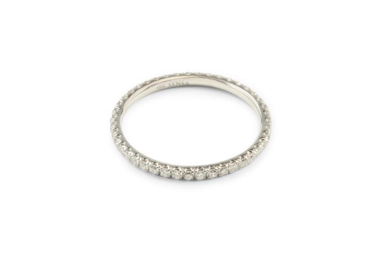 WHITE GOLD DIAMOND STACKABLE RING