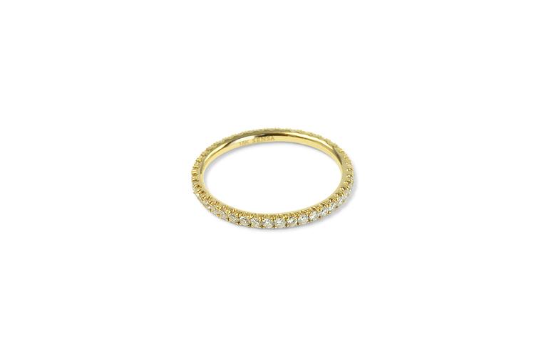YELLOW GOLD DIAMOND STACKABLE RING